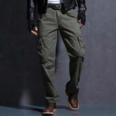 Military Cargo Pants Men Men\'s Army Green Pants Mens Tactical Militari Baggy Trousers Winter Warm D