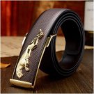 high-end men\'s leather belt Jaguar British fashion new men casual leather belt buckle Quality men b