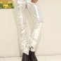 2016 Boys Faux PU Leather Pants Men Drop Crotch Pant Long Slim Fit Dance Harem Sweatpants Bandana Tr