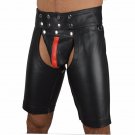 Latex Sexy Bodysuit PVC Faux Leather Teddy Fetish Costumes PU Catsuit Men Hollow Out Short Pant Men\