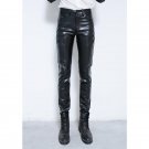 New Fashion Mens PU Leather Pants Male Skinny Trousers Biker Nightclub College Party Pant size 28-36