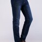 2016 Famous Brand Factory Leather Zipper Men Jeans 2016 Deep Blue Slim Straight Jeans Men Pants Ma