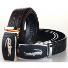 2017 Newest Designer Man Alligator Leather Belt Black Brown Waist Belts For Pants Casual Fashion Sty
