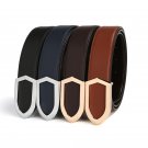 High Fashion New Belts For Man Real Leather Straps Clip Hole Belts Black Brown Casual Leather Belt F