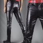 Winter new leather pants men Slim flesh tight pants motorcycle night club hair stylist feet leather 