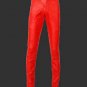New Arrival Fashion Male Red Blue White Skinny Pencil pu Leather Pants Men Solid Slim Fit Faux Leath