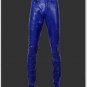 New Arrival Fashion Male Red Blue White Skinny Pencil pu Leather Pants Men Solid Slim Fit Faux Leath