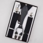 4-Clip Y-Striped Strap Men\'s Extra Strap Women\'s Strap Pants Rivet Leather Connection Strap