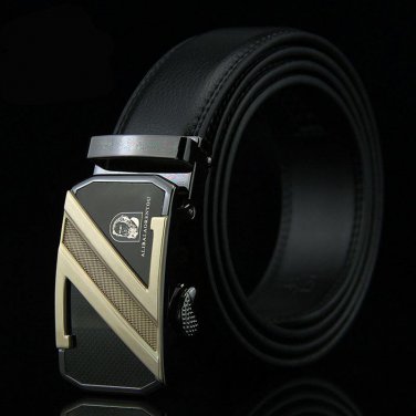 Business Leather Belt For Men Designers Luxury Brand 2016 New Fashion High End Automatic Buckle Belt