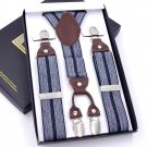 4 Clip Men\'s Suspenders Men Braces Supports Suspenders Elastic Adjustable Pants Suspenders Men\'s S