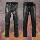 New Arrival Male Skinny Pencil PU Leather Pants Men Solid Slim Fit Faux Leather Trousers Hip hop Mot
