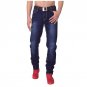 Men Jeans Business Casual Straight Slim Fit Blue Jeans Stretch Denim Long Pants Trousers Classic Cow