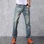 2017 New Brand Spring Men Denim Pants Leisure Blue Straight Men\'s Jeans Slim Fit Breathable High Qu