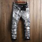 Envmenst 2017 Fashion Men Jeans Washed Stretch Straight Denim Pants Zipper Paint Color Locomotive St