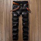 European Nightclub style Men\'s jeans pants Straight luxury brand zipper Patchwork trousers zipper s