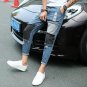 Envmenst 2017 Patchwork Pencil Hole Jeans Men Denim Trousers High Quality Ankle Length Zipper Blue J