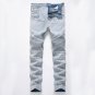 New 2017 Punk Street Men Pleated Jeans Slim Fit Hip Hop Denim Trousers High Quality Motorcycle Pants