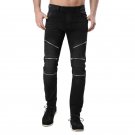 Men Jeans Motorcycle Biker Design Fashion Race Jeans For Men Hip Hop Jeans H0297