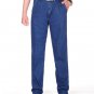Free shiping Spring autumn male high waist loose elastic jeans casual jeans pants male straight deni