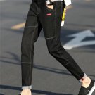 2017 Men Elastic Slim-fit Jeans Men\'s Jeans Mid-rise Waist Pencil Pants Casual Trousers Zippers Clo