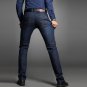 2017 Fashion Full Length Stretch Mercerized Cotton Jeans Men Waistline Denim Pants Casual Trousers M