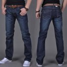 Fashion Men Casual Jeans Pants Slim Straight High Elastic Feet Jeans Middle Waist Long Trousers  H9