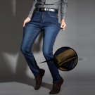 Men\'s Plus Size 28-42 Winter Thicken Stretch Denim Jeans Warm Fleece Jeans Pant High Quality Men Lo
