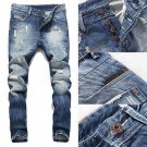 Mens Ripped Designer Skinny Jeans 2017 fashion Stretch Denim Distress Frayed Biker Jeans Boys