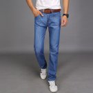 Uwback 2017 Summer Men Straight Pants Washed Slim Jeans Pants Male Business Pant Middle Waist Long T