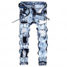 Biker Jeans Men Straight Denim Jeans Casual Men Long Pants Masculina Male Denim Trousers Breathable 