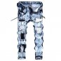 Biker Jeans Men Straight Denim Jeans Casual Men Long Pants Masculina Male Denim Trousers Breathable