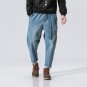 2018 Chinese Style Harem Pants Men M-5XL Men Drop Denim Pants Mens Joggers Men Pantalones Hombre ret