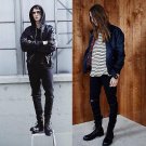 Mens Skinny Jeans Rip Slim fit Stretch Denim Distress Frayed Biker Jeans Boys Men Daily Soft Casual 