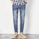 New 2017 Men Denim Jeans Ankle-Length Pants Character Ripped Holes Casual Men\'s Jeans Pants Male Bl