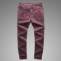 2016 New skinny jeans men vintage winter wash old dark red mens jeans slim straight regular Mens Red