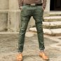 Retro metrosexual man wash old army green male super slim jeans metrosexual man straight casual jean