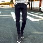 Uwback 2017 New Arrival Summer Men Jeans Pants Washed Tight Black Casual Pants Elasticity Fashion Lo