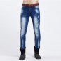 Night Club Biker Jeans Men Denim Blue Ripped Jeans Trousers Cotton Mens Brand Skinny Jeans Pants Str
