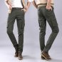 Mens Autumn Stretch Thicken Jeans with Warm Comfortable and breathable Skinny Jean Pants Trousers Si