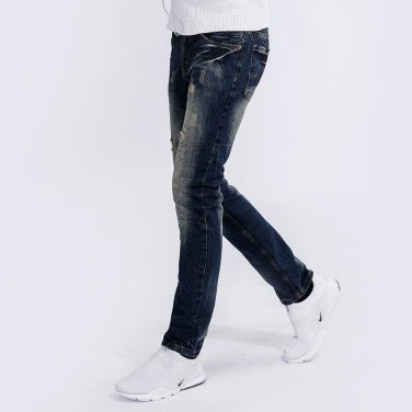 Slim Fit Denim Jeans Pants High Quality Men`s Blue Jeans Ripped Trousers Male Famous Brand Clothing 