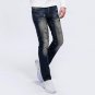 Slim Fit Denim Jeans Pants High Quality Men`s Blue Jeans Ripped Trousers Male Famous Brand Clothing