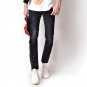 High Grade Distressed Scratch Black Jeans Uomo Designer Stretch Jeans Men Pants Casual Style Men`s B