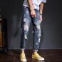 Japan Style Denim Pants Men 2017 Autumn New Fashion Ripped Jeans Mens Brand Clothing Slim Fit Casual