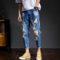 Japan Style Denim Pants Men 2017 Autumn New Fashion Ripped Jeans Mens Brand Clothing Slim Fit Casual