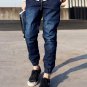 Classic Jeans Men Quality Light Blue Mens Joggers Elastic Waist Drawstring Slim Fit Men Casual Jeans