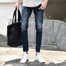 Distressed Model Scratch Jeans Uomo Pockets Designer Stretch Jeans Men Pants Brand Mens Blue Jeans M