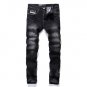 Mid Stripe Slim Fit Skinny Black Jeans Men Full Length Casual High Quality Waterwashed Men`s Jeans P