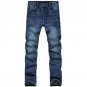 New Brand Men Designer Stretch Casual Straight Leg Denim Jeans Male Regular Fit Cotton Business Trou