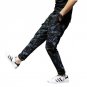 Designer Grey Print Jeans Ankle Length Casual Pants High Quality Brand Clothing Men`s Jogger Jeans H