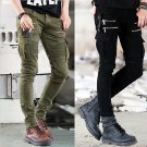 Mens Cotton Super Stretch Skinny Slim Fit Jens All Waist  Leg Size Full Length with Black and Army G